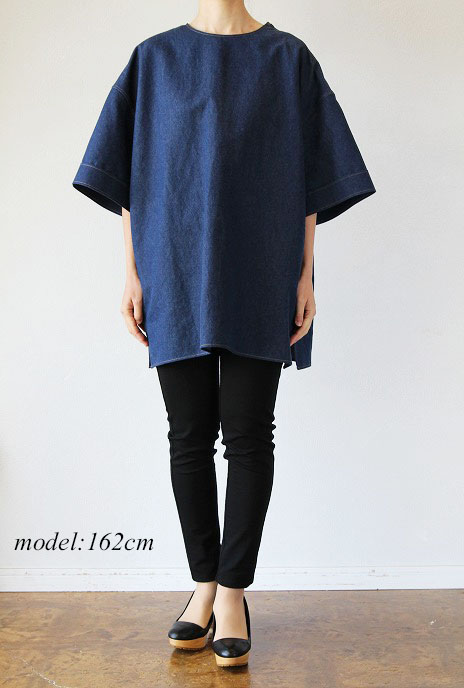 THE RERACS(ザ・リラクス)デニムサイドジッププルオーバーシャツショートスリーブSIDE ZIP PULLOVER SHIRT SHORT SLEEVE(OWNV)