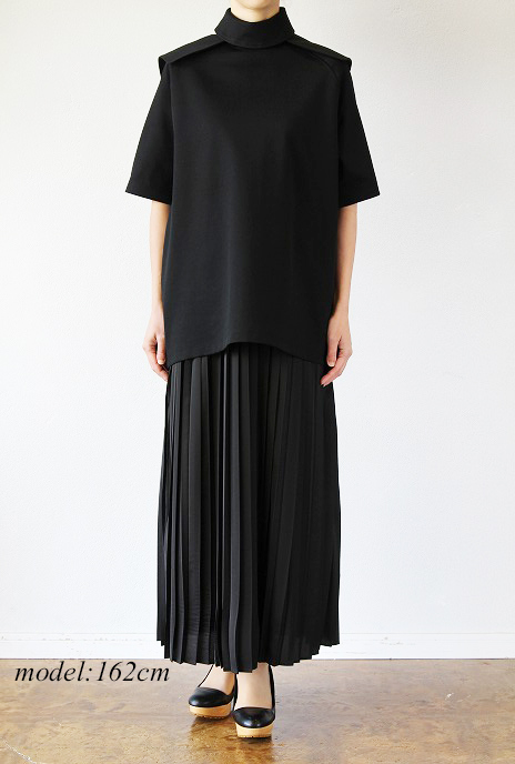 THE RERACS(ザ・リラクス)バックジップショートスリーブプルオーバーBACKZIP P/P SHORT SLEEVE PULLOVER(BK)