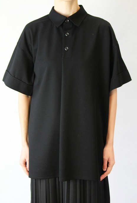 THE RERACS(ザ・リラクス)フロントタックショートスリーブポロシャツFRONT TUCK SHORT SLEEVE POLO(BK)