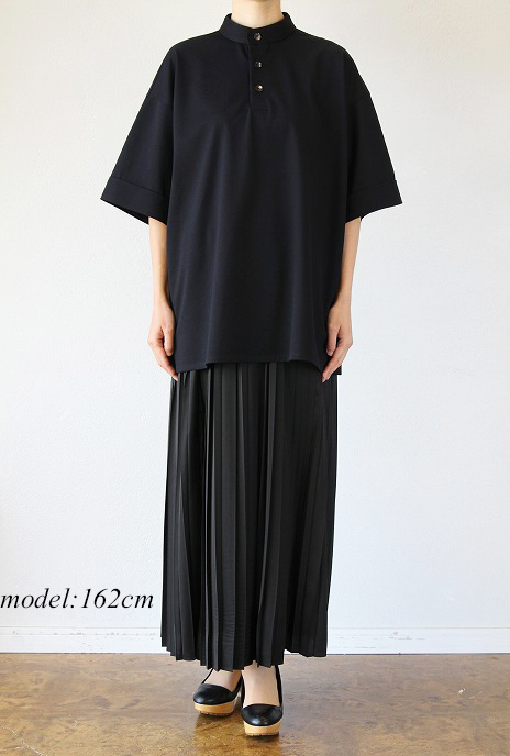 THE RERACS(ザ・リラクス)バンドカラーポロシャツBANDCOLLAR POLO SHIRT(DNV)