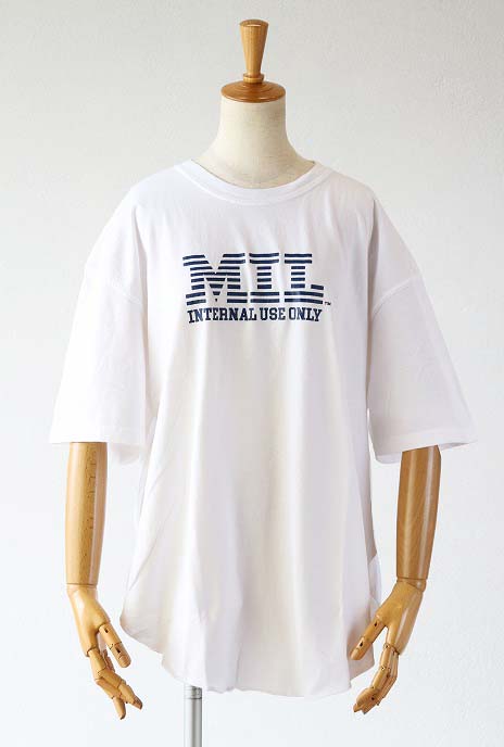 kha:ki(カーキ)ヘムラウンドワイドTシャツGARMENT DYE TEE ''USE ONLY''