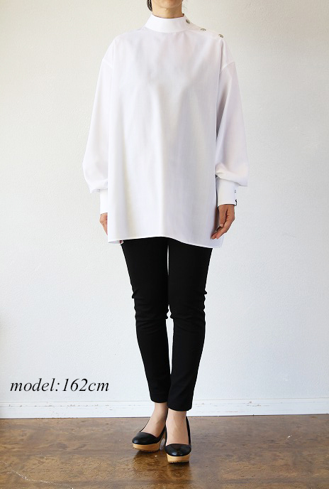 THE RERACS(ザ・リラクス)サイドオープンプルオーバーブラウスSIDE OPEN PULLOVER BLOUSE(WT)