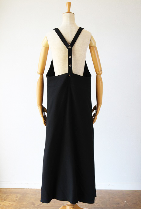 THE RERACS(ザ・リラクス)エプロンドレスTHE APRON DRESS(BK)のご購入