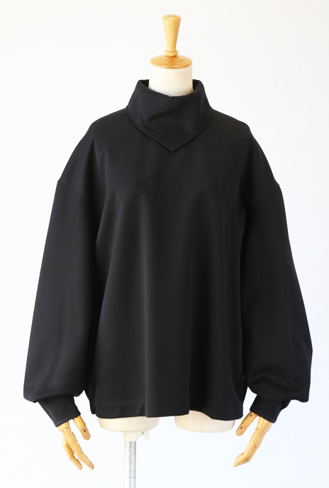 THE RERACS(ザ・リラクス)スカーフカラープルオーバーSCARF COLLAR PULLOVER(BK)